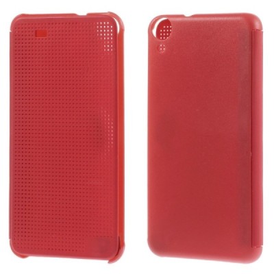 HTC Desire 820 Smart Dot View atvērams sarkans maciņš / Vacins.lv