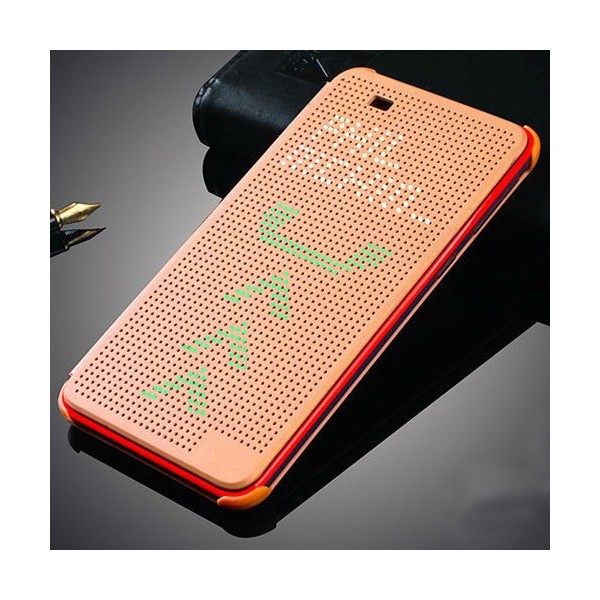 Atvērams „Dot View“ maciņš - zelta (Desire 820)