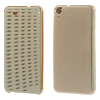 HTC Desire 820 Smart Dot View atvērams zelta maciņš / Vacins.lv