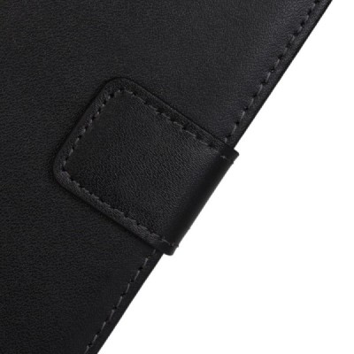 HTC Desire 820 atvēramais ādas melns maciņš (maks) / Vacins.lv