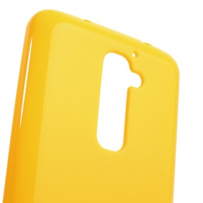 LG G2 Jelly Case dzeltens cieta silikona (TPU) futrālis / Vacins.lv