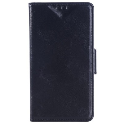 Microsoft Lumia 640 XL atverčiamas juodas odinis dėklas - piniginė / Priedai.lt