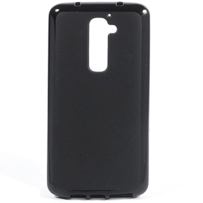 LG G2 Jelly Case melns cieta silikona (TPU) futrālis / Vacins.lv