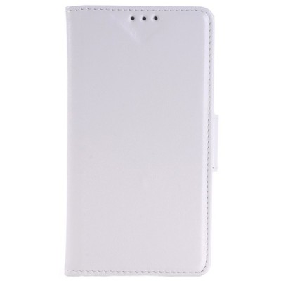 Microsoft Lumia 640 XL atvēramais ādas balts maciņš (maks) / Vacins.lv