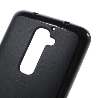 LG G2 Jelly Case melns cieta silikona (TPU) futrālis / Vacins.lv