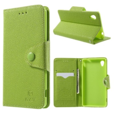 Sony Xperia M4 Aqua MLT atverčiamas žalias dėklas - knygutė / Priedai.lt