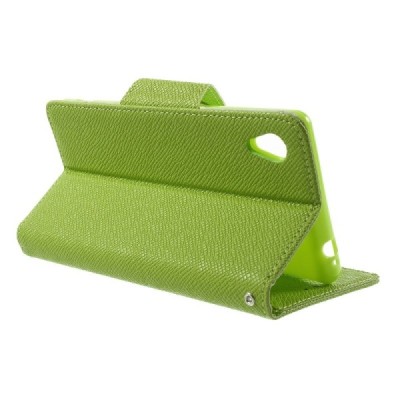 Sony Xperia M4 Aqua MLT atverčiamas žalias dėklas - knygutė / Priedai.lt