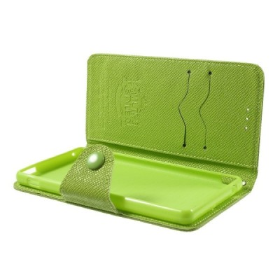 Sony Xperia M4 Aqua MLT atverčiamas žalias dėklas - knygutė / Priedai.lt