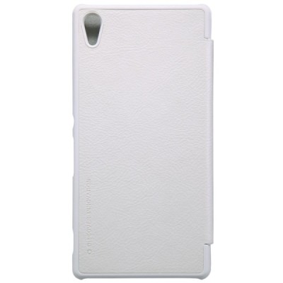 Prabangus „Nillkin“ Qin serijos baltas odinis atverčiamas Sony Xperia Z3+ Plius dėklas / Priedai.lt