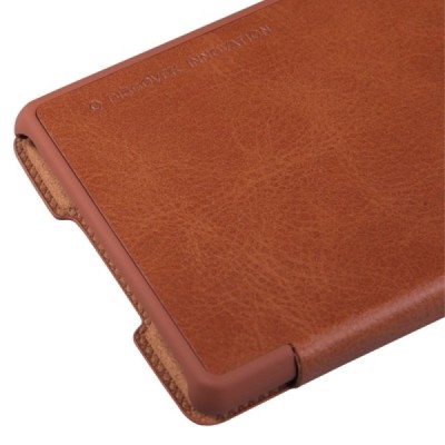 Greznais „Nillkin“ Qin sērijas ādas atvērams brūns Sony Xperia Z3+ Plius maciņš / Vacins.lv