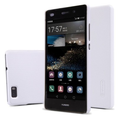 Huawei P8 Lite Nillkin Frosted Shield balts plastmasas apvalks + ekrāna aizsargplēve / Vacins.lv