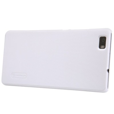 Huawei P8 Lite Nillkin Frosted Shield balts plastmasas apvalks + ekrāna aizsargplēve / Vacins.lv