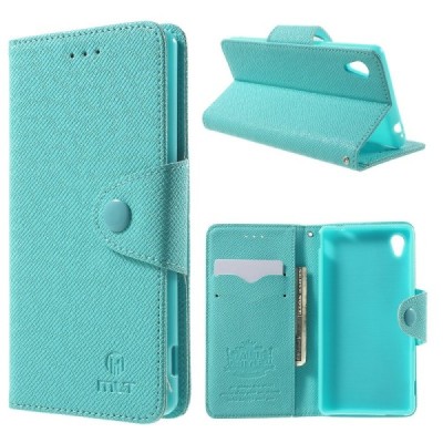 Sony Xperia M4 Aqua MLT atverčiamas šviesiai mėlynas dėklas - knygutė / Priedai.lt