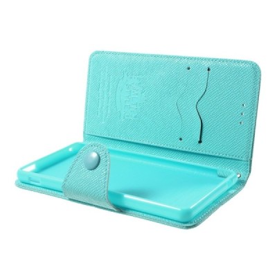 Sony Xperia M4 Aqua MLT atverčiamas šviesiai mėlynas dėklas - knygutė / Priedai.lt