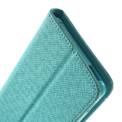 Sony Xperia M4 Aqua MLT atverčiamas šviesiai mėlynas dėklas - knygutė / Priedai.lt