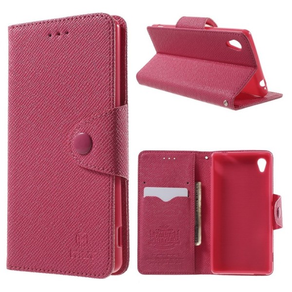 „MLT“ atverčiamas dėklas - tamsiai rožinis (Xperia M4 Aqua)