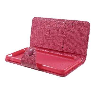 Sony Xperia M4 Aqua MLT atverčiamas tamsiai rožinis dėklas - knygutė / Priedai.lt