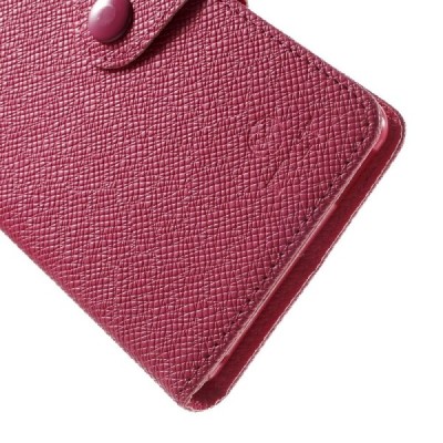 Sony Xperia M4 Aqua MLT atverčiamas tamsiai rožinis dėklas - knygutė / Priedai.lt