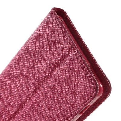 Sony Xperia M4 Aqua MLT atverčiamas tamsiai rožinis dėklas - knygutė / Priedai.lt