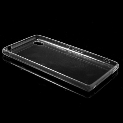 Sony Xperia M4 Aqua dzidrs (caurspīdīgs) cieta silikona TPU pasaulē planākais apvalks / Vacins.lv