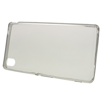 Sony Xperia M4 Aqua dzidrs (caurspīdīgs) cieta silikona TPU pasaulē planākais pelēks apvalks / Vacins.lv