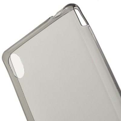 Sony Xperia M4 Aqua dzidrs (caurspīdīgs) cieta silikona TPU pasaulē planākais pelēks apvalks / Vacins.lv