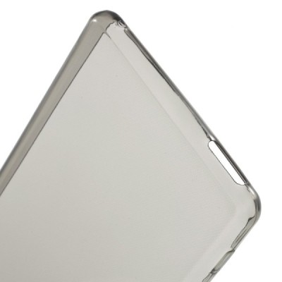 Sony Xperia M4 Aqua dzidrs (caurspīdīgs) cieta silikona TPU pasaulē planākais pelēks apvalks / Vacins.lv