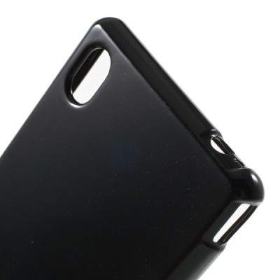 Sony Xperia M4 Aqua Mercury melns cieta silikona (TPU) apvalks / vacins.lv