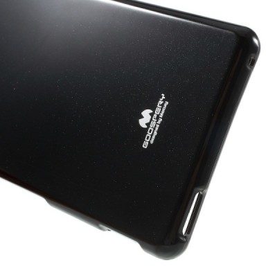 Sony Xperia M4 Aqua Mercury melns cieta silikona (TPU) apvalks / vacins.lv