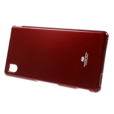 Sony Xperia M4 Aqua Mercury sarkans cieta silikona (TPU) apvalks / vacins.lv