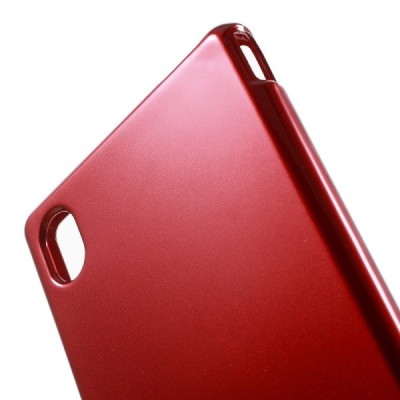 Sony Xperia M4 Aqua Mercury sarkans cieta silikona (TPU) apvalks / vacins.lv