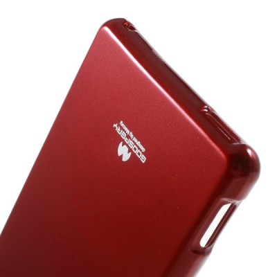 Sony Xperia M4 Aqua Mercury sarkans cieta silikona (TPU) apvalks / vacins.lv