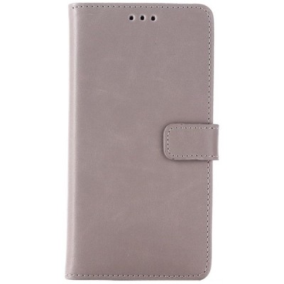 Sony Xperia M4 Aqua atverčiamas pilkas odinis retro dėklas - piniginė / Priedai.lt