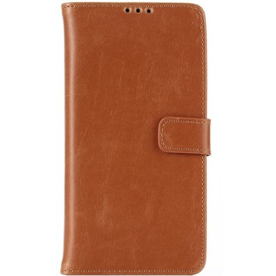 Sony Xperia Z3+ Plius atverčiamas šviesiai rudas odinis retro dėklas - piniginė / Priedai.lt