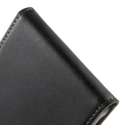 Sony Xperia Z3+ Plius klasikinis vertikaliai atverčiamas juodas odinis dėklas / Priedai.lt