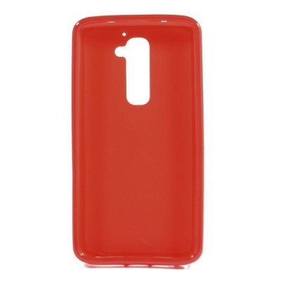 LG G2 Jelly Case sarkans cieta silikona (TPU) futrālis / Vacins.lv