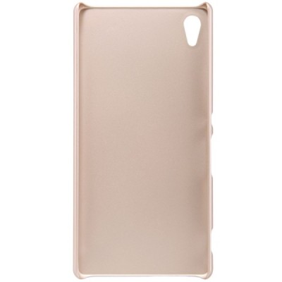 Sony Xperia Z3+ Plius Nillkin Frosted Shield auksinis plastikinis dėklas + apsauginė ekrano plėvelė / Priedai.lt