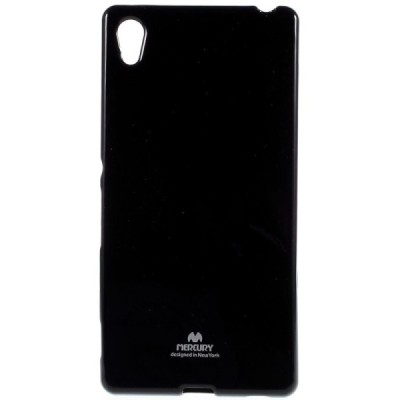 Sony Xperia Z3+ Pluss Mercury melns cieta silikona (TPU) apvalks / vacins.lv