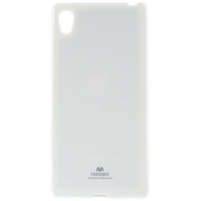 Sony Xperia Z3+ Pluss Mercury balts cieta silikona (TPU) apvalks / vacins.lv