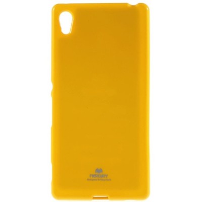 Sony Xperia Z3+ Plius geltonas Mercury kieto silikono (TPU) dėklas / Priedai.lt