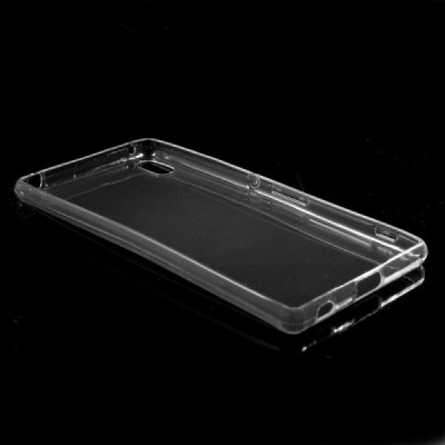 Sony Xperia Z3+ Plius skaidrus (permatomas) kieto silikono TPU ploniausias pasaulyje bespalvis dėklas / Priedai.lt