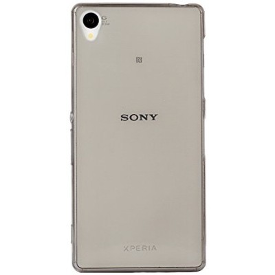 Sony Xperia Z3+ Pluss dzidrs (caurspīdīgs) cieta silikona TPU pasaulē planākais pelēks apvalks / Vacins.lv