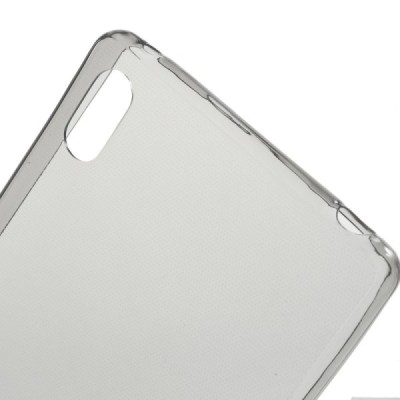 Sony Xperia Z3+ Pluss dzidrs (caurspīdīgs) cieta silikona TPU pasaulē planākais pelēks apvalks / Vacins.lv