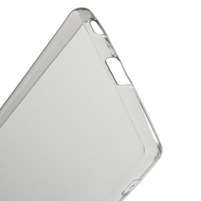 Sony Xperia Z3+ Pluss dzidrs (caurspīdīgs) cieta silikona TPU pasaulē planākais pelēks apvalks / Vacins.lv