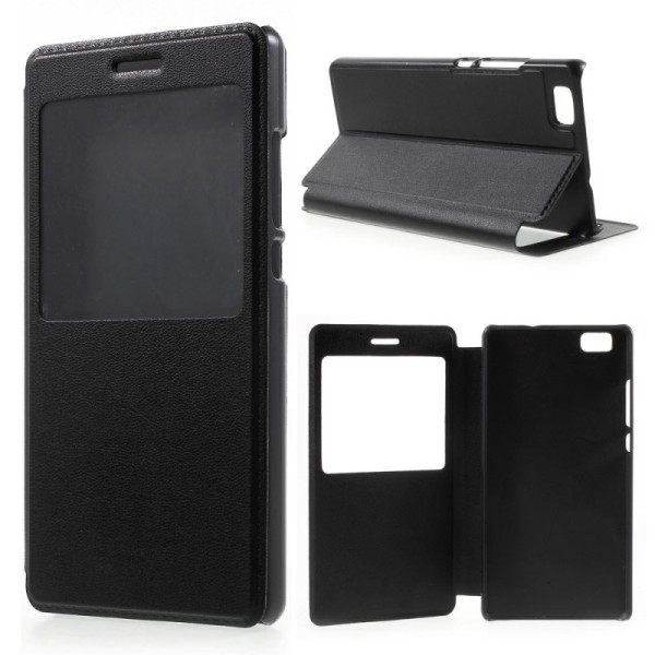 „Smart Window“ atvēramais maciņš - melns (P8 Lite)