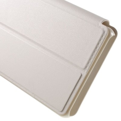 Huawei P8 Lite balts atvēramais Smart Window ādas maciņš / Vacins.lv