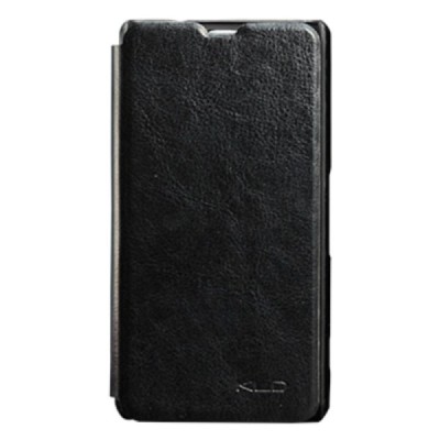 Sony Xperia Z1 Compact „Kalaideng“ Enland ādas atvēramais melns maciņš / Vacins.lv