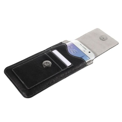 Universāls aizverams melns maciņš, ar kabatiņu kartem ielikt un iespēju piestiprināt pie siksnas (L+ izmērs) / Vacins.lv