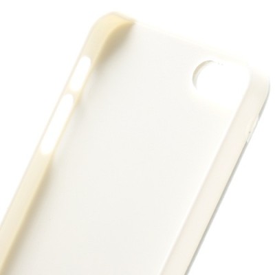 Apple iPhone 5, 5S klasisks ādas vertikāli atvēramais balts futrālis / Vacins.lv