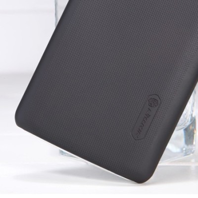 LG G2 Nillkin Frosted Shield melns plastmasas futrālis + ekrāna aizsargplēve / Vacins.lv